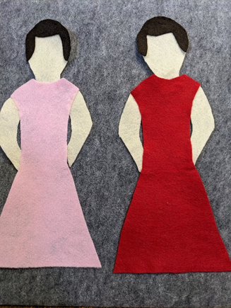 Pink & Red Felt Dolls
