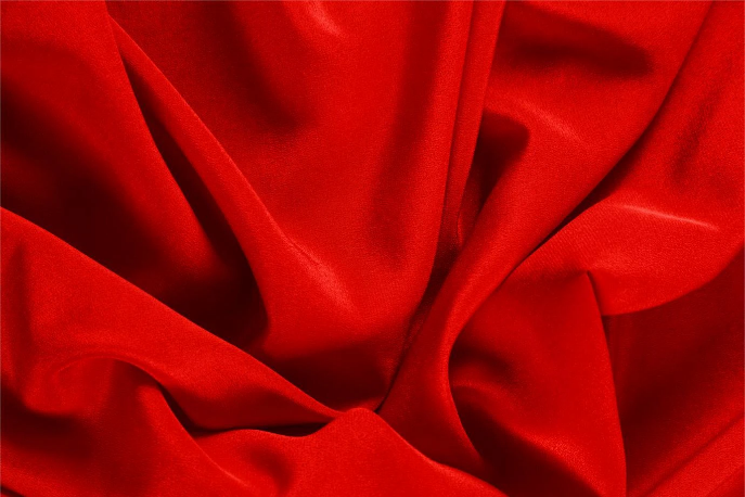 A close up of a piece of red fabric