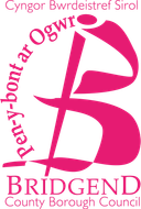 Bridgend county borough council logo in pink