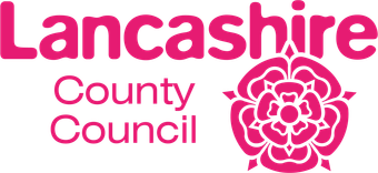 Lancashire county council logo in pink