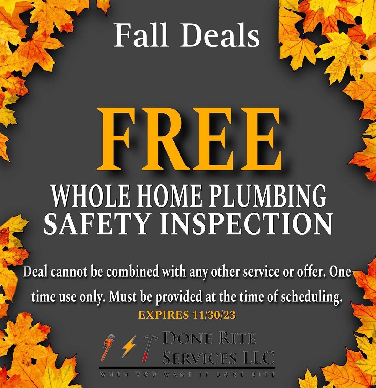 Free Home Plumbing Safety Inspection