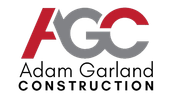 AGC logo with red and gray letters and the text Adam Garland Construction