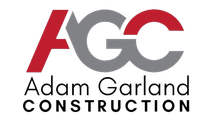 AGC logo with red and gray letters and the text Adam Garland Construction