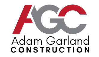 AGC logo with red and gray letters and the text Adam Garland Construction