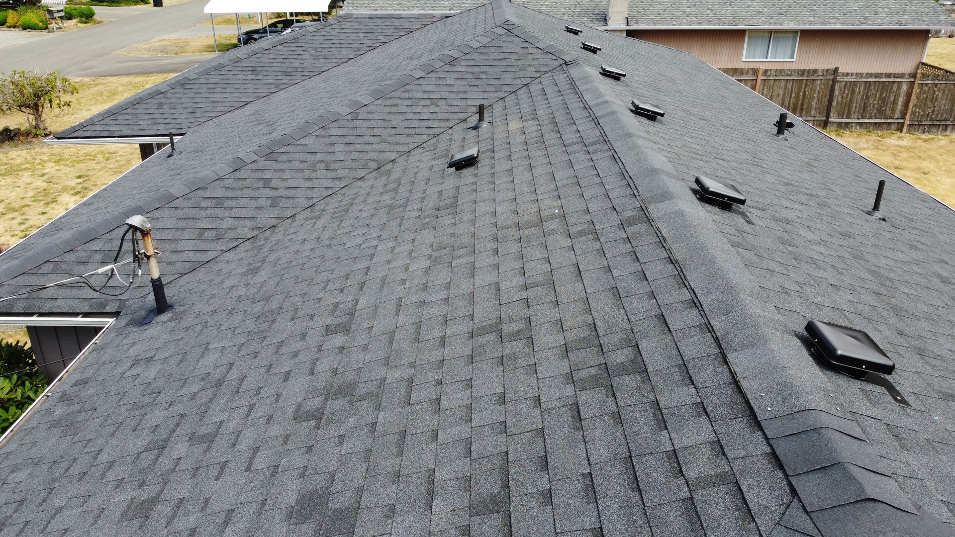 Brand New roof installation by Charlie Roofing. A roofing contractor in Olympia Washington.  Call 360-485-9732 for a free quote today!