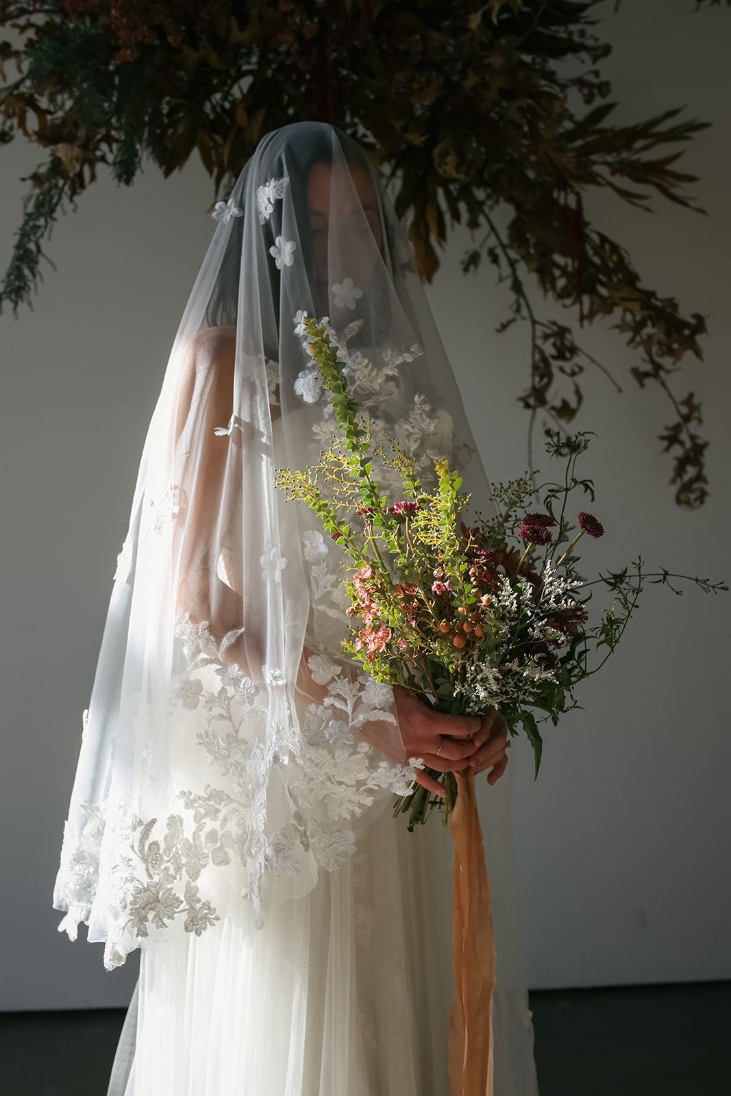 Bride at wedding venue and bridal shower space in Longmont, CO.