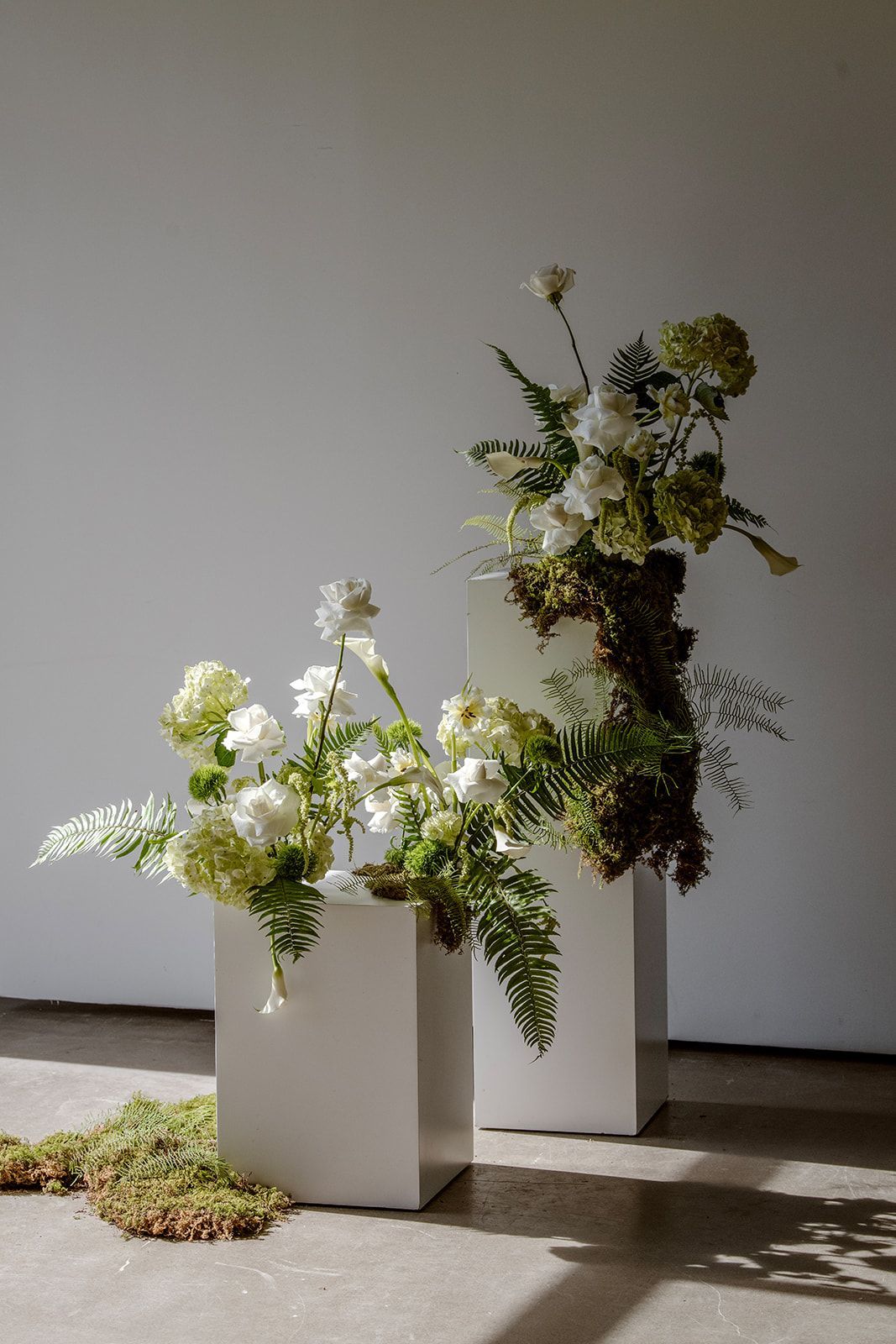 Floral setup for a photoshoot at Bestow Events in Longmont, Colorado.