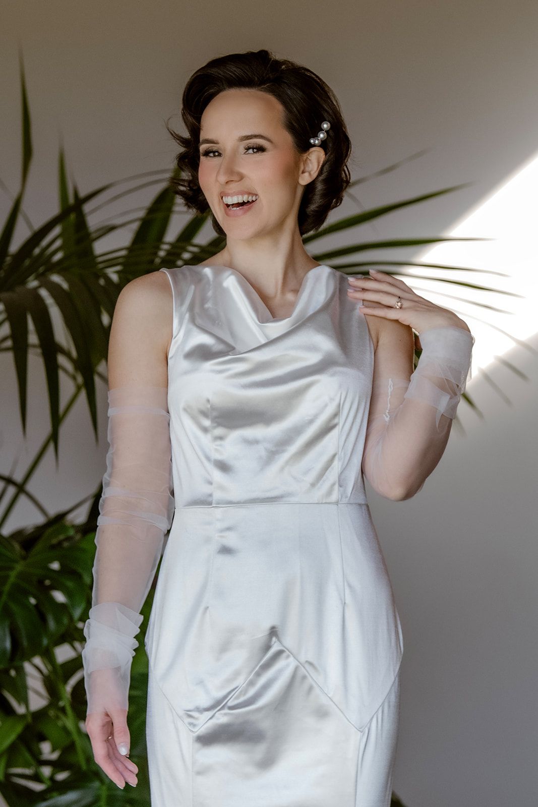 Model posing at photoshoot space for rent near Boulder, Colorado.