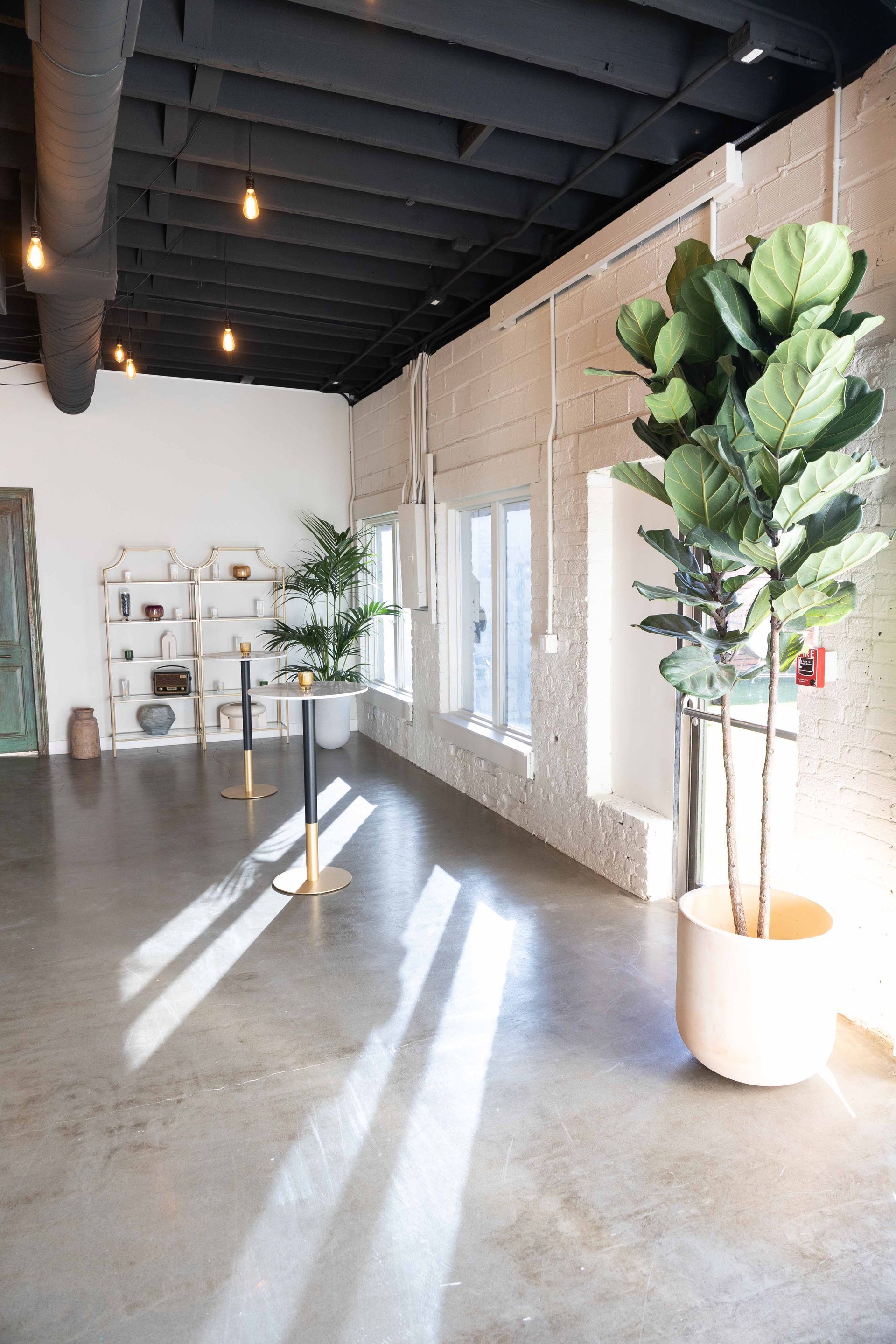 Modern decor at Bestow Events in Longmont, Colorado.