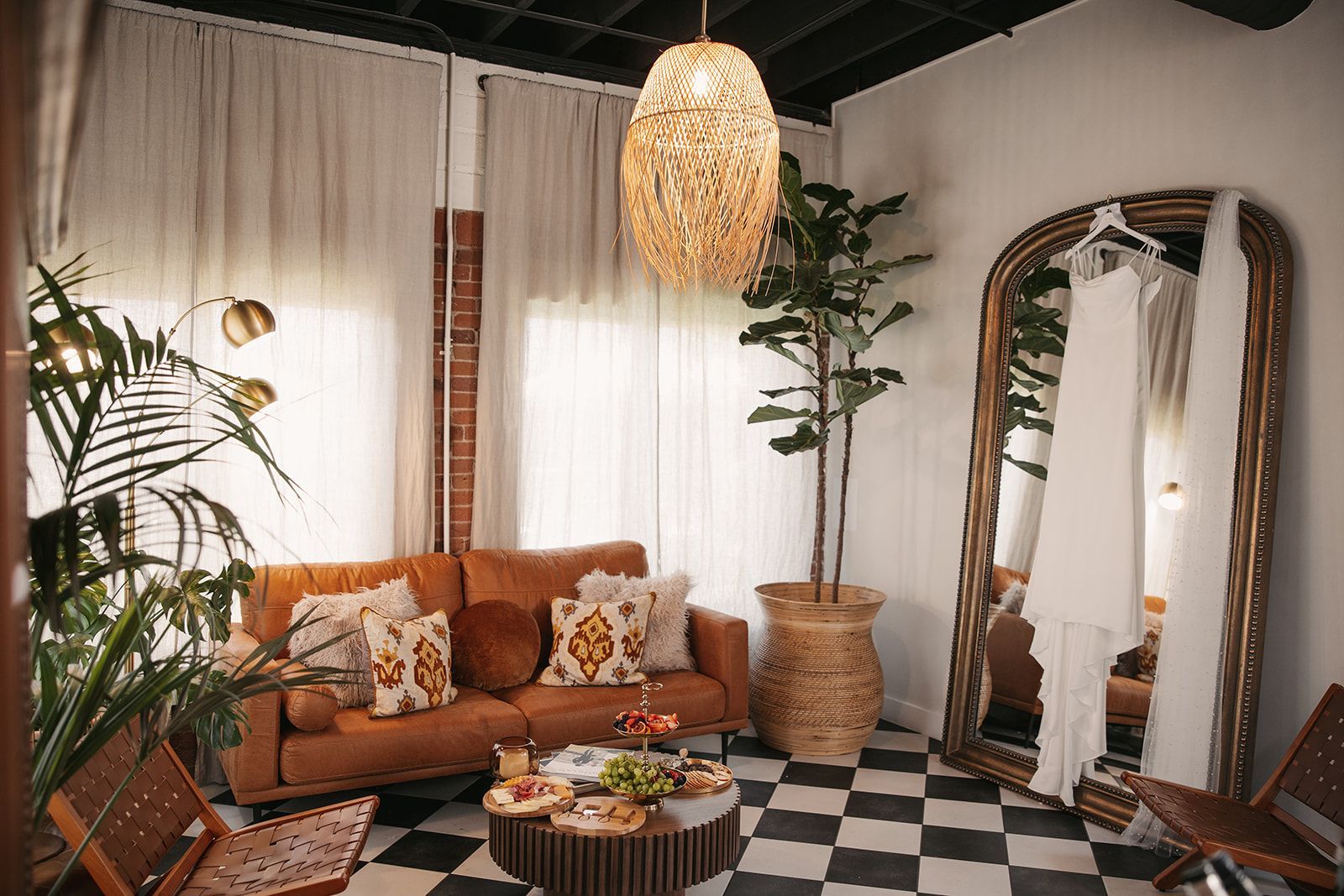 Beautiful lounge furniture in a cozy seating area for corporate events near Boulder, Colorado.