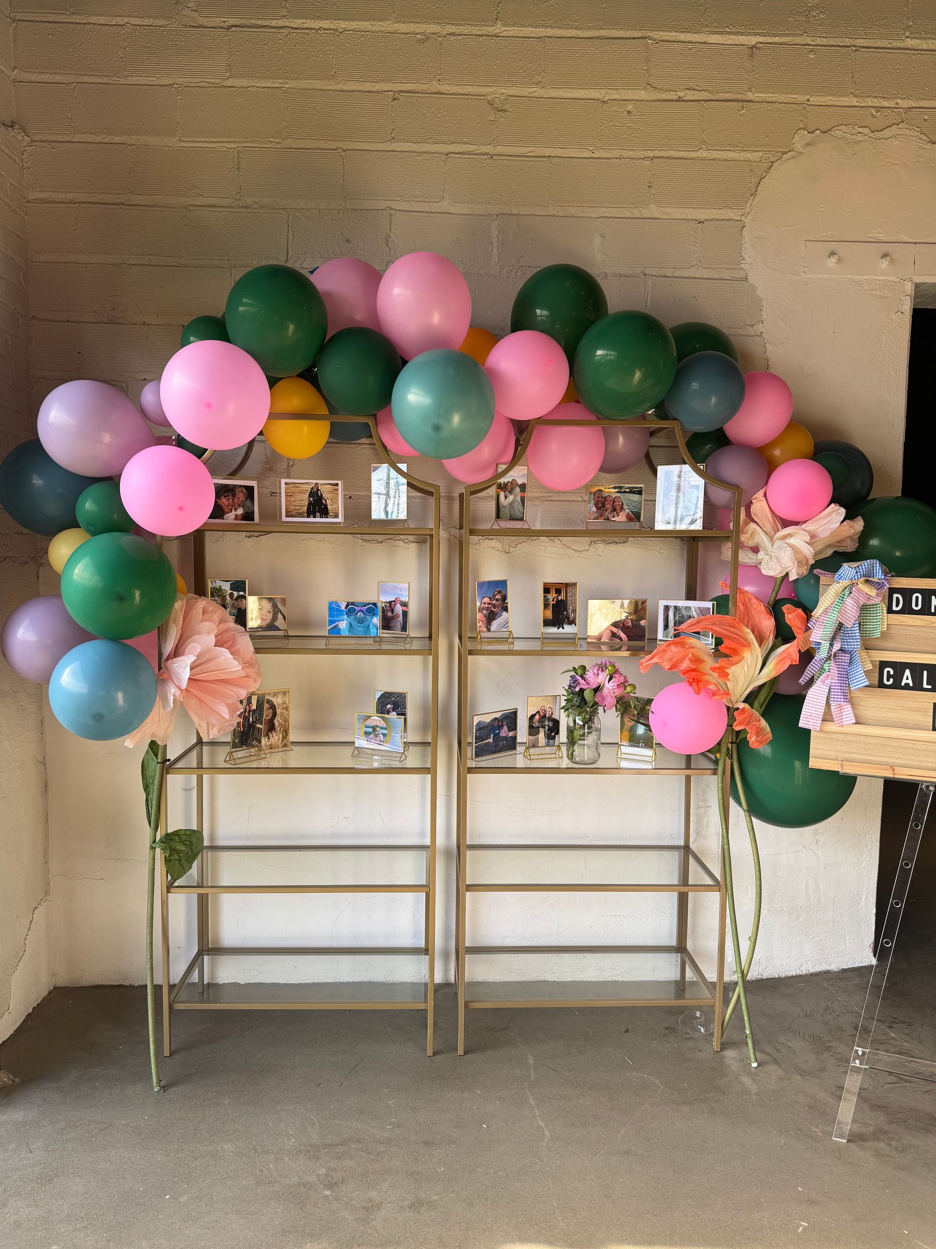 Balloons and party decor at Bestow Events in Longmont, CO.