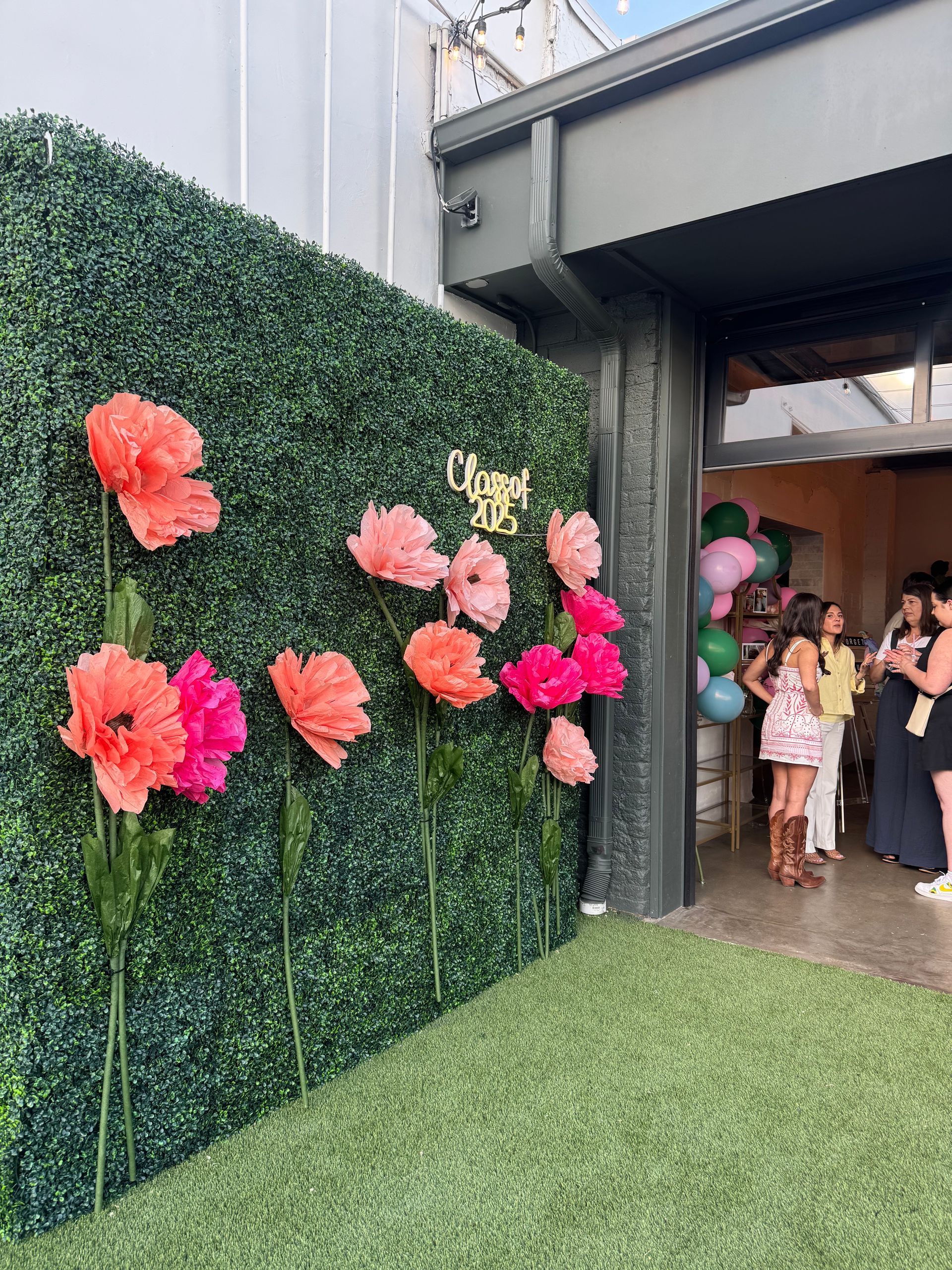 Floral photo backdrop at Bestow Events near Boulder, CO.