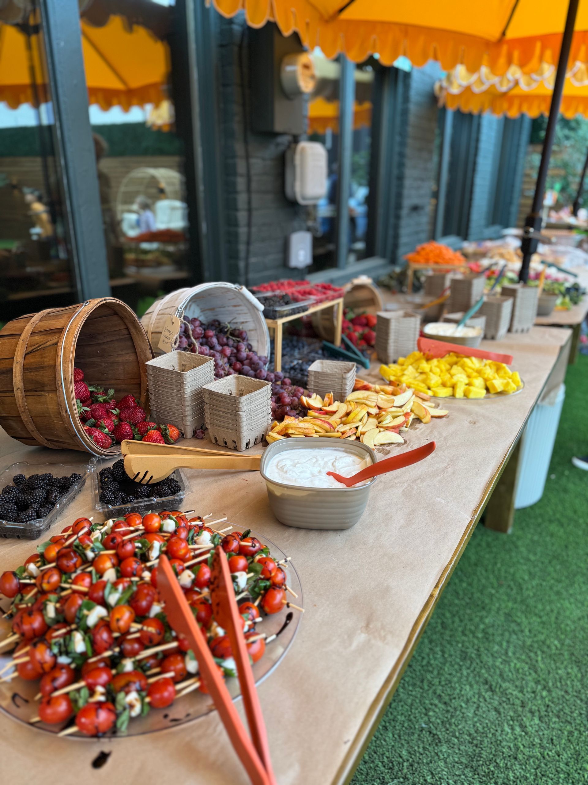 Food display at event space for rent in Longmont, CO.