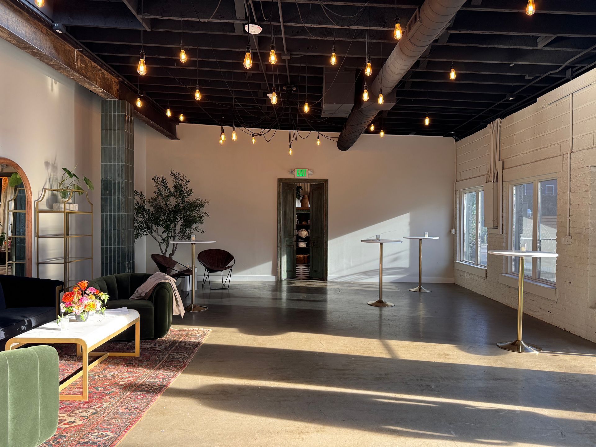 Large cocktail area for rent for corporate events in Longmont, CO.