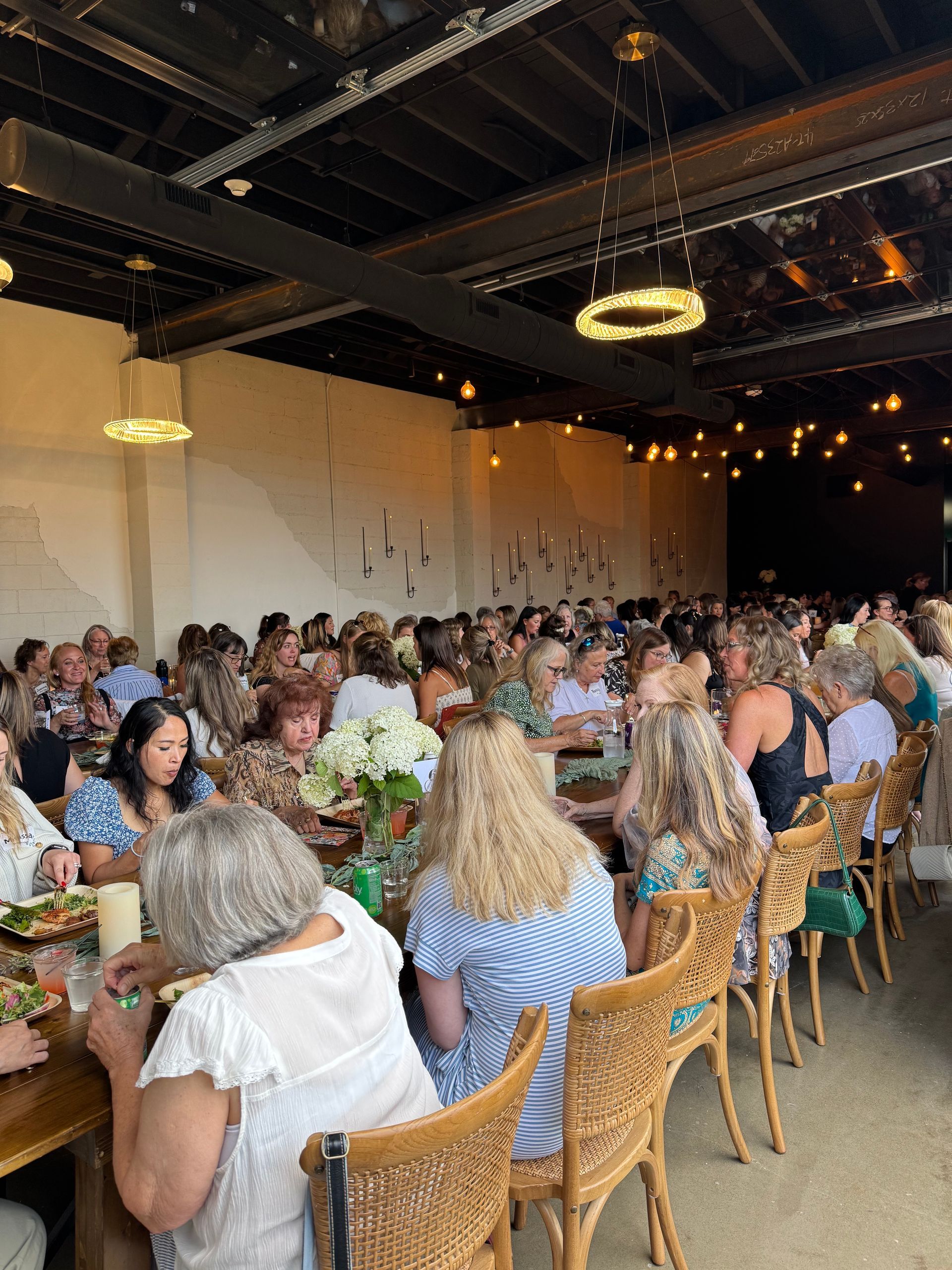 Guests eating 