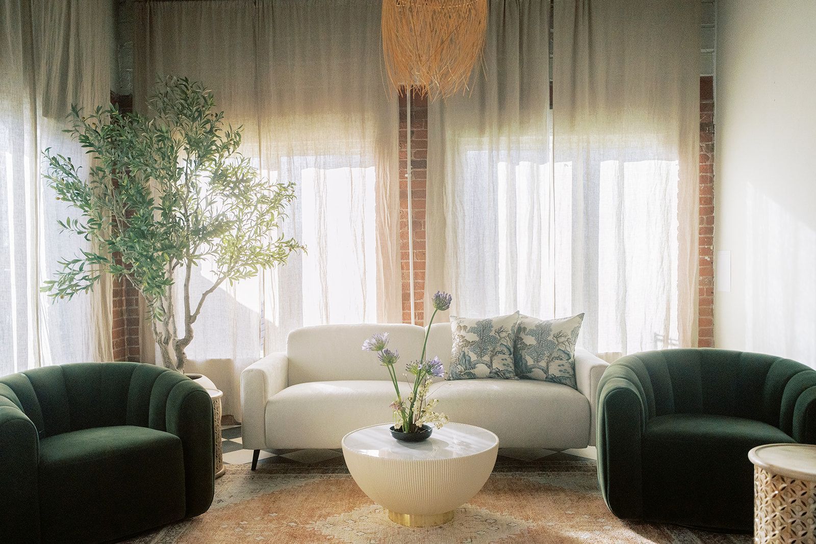 Modern furniture at event venue for rent in Longmont, CO.