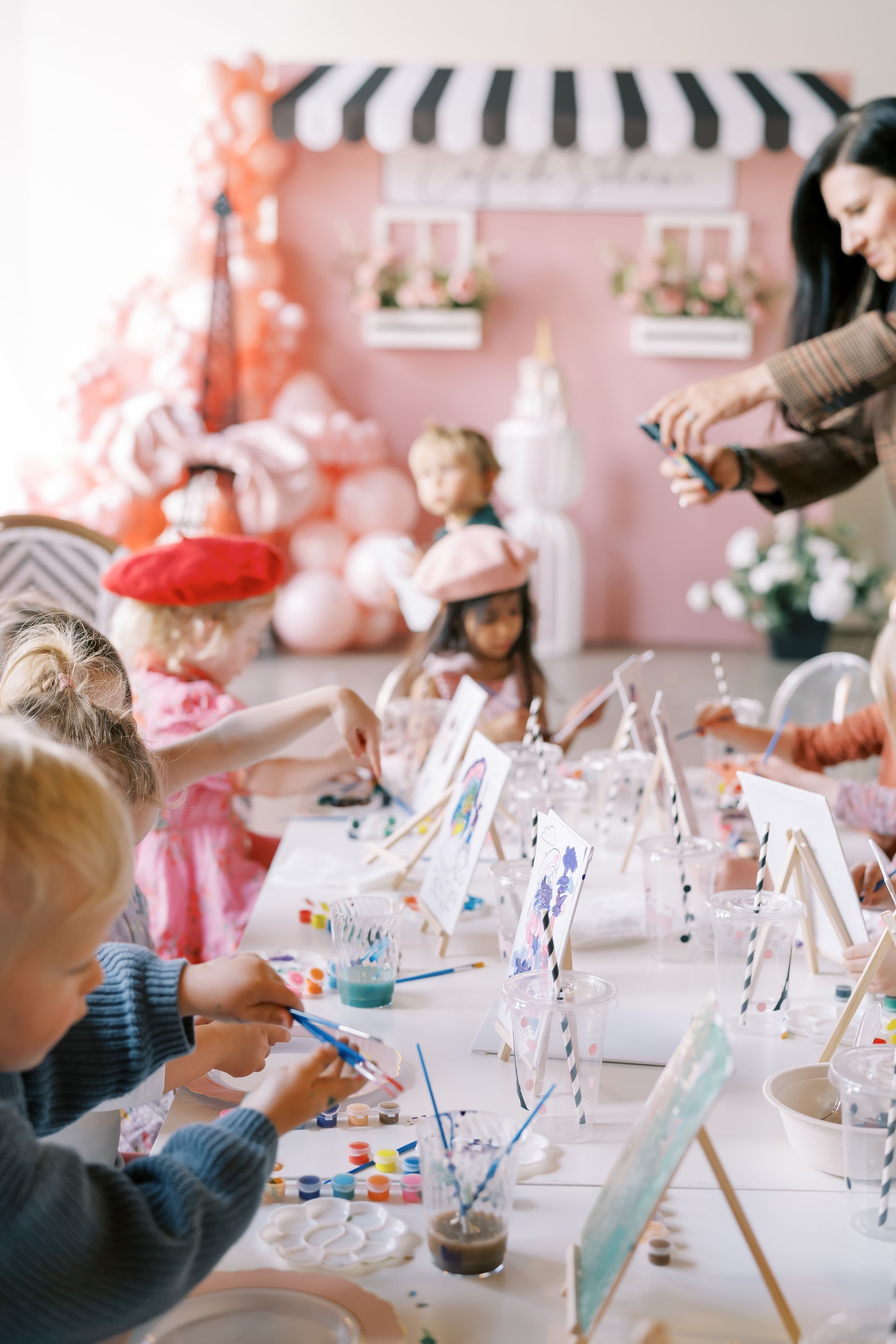 Children's birthday party setup at party renal space in Longmont, CO.