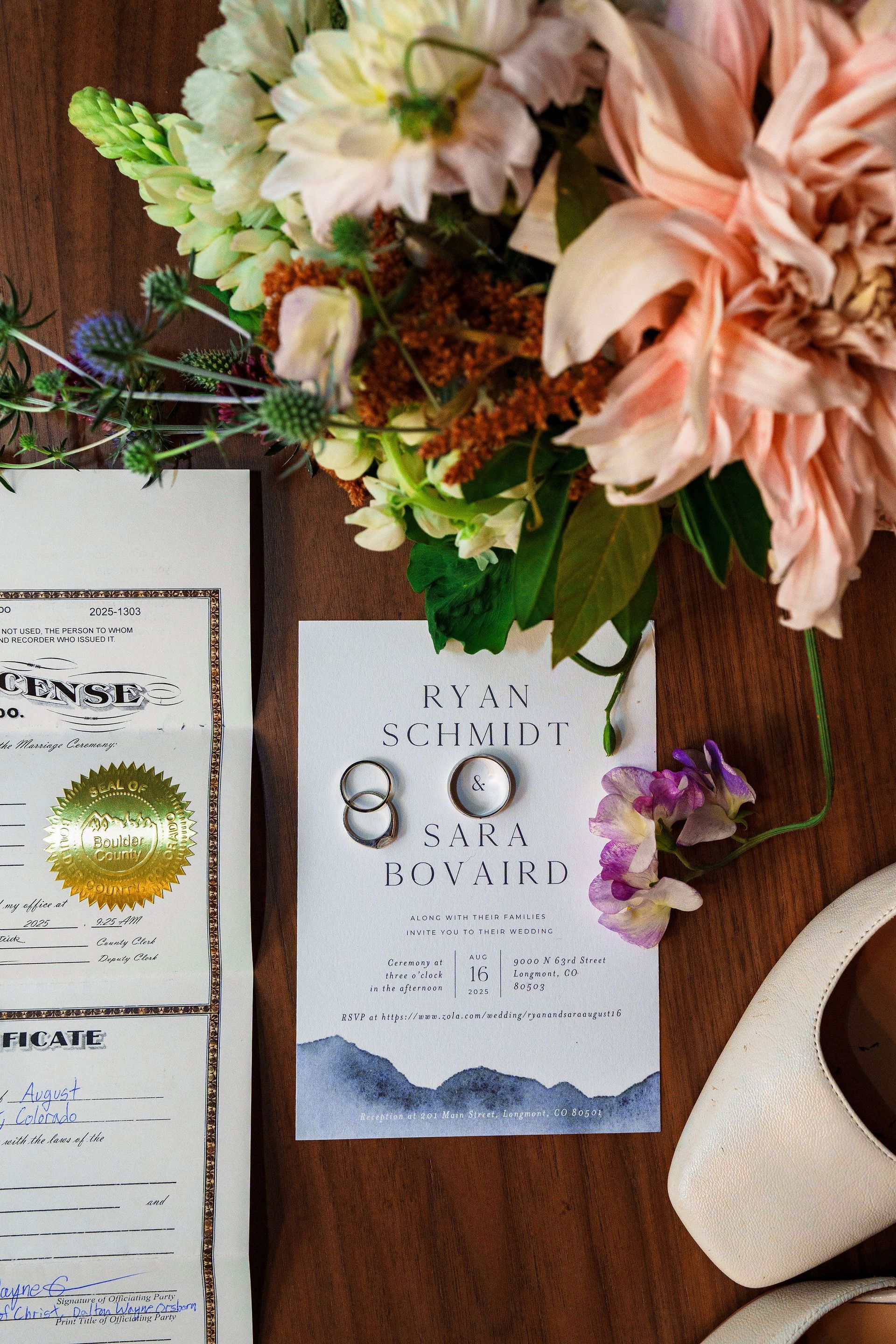 Wedding florals at Bestow Events in Longmont, CO.