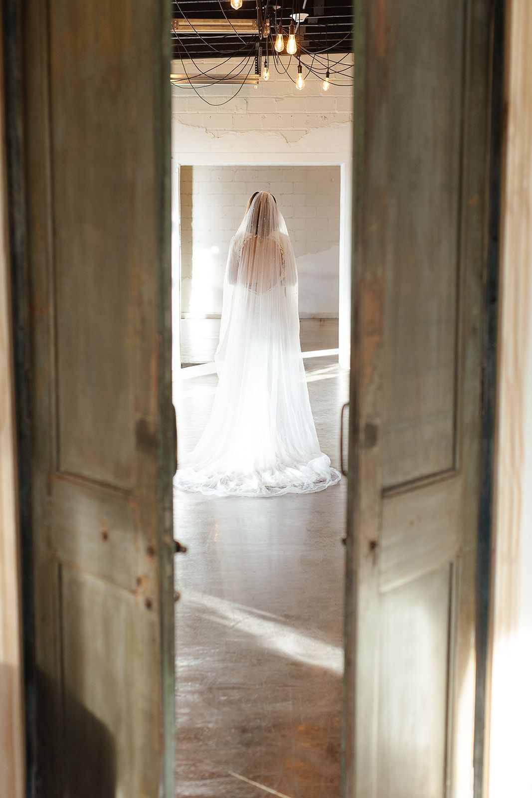 Bride posing at Bestow Events in Longmont, Colorado.