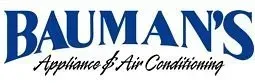 Bauman's Appliances & Air Conditioning logo representing trusted appliance repair in Fresno CA, including refrigerator repair Fresno CA, dryer repair Fresno, factory authorized service, and expert kitchen appliance repair.