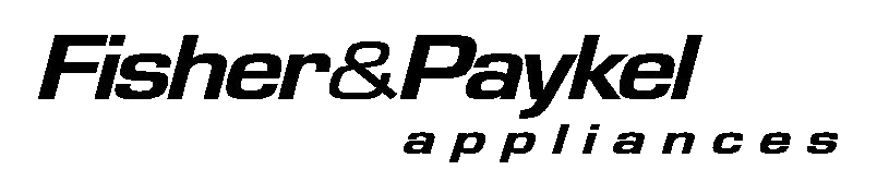 Fisher & Paykel appliances logo in black text on white background.