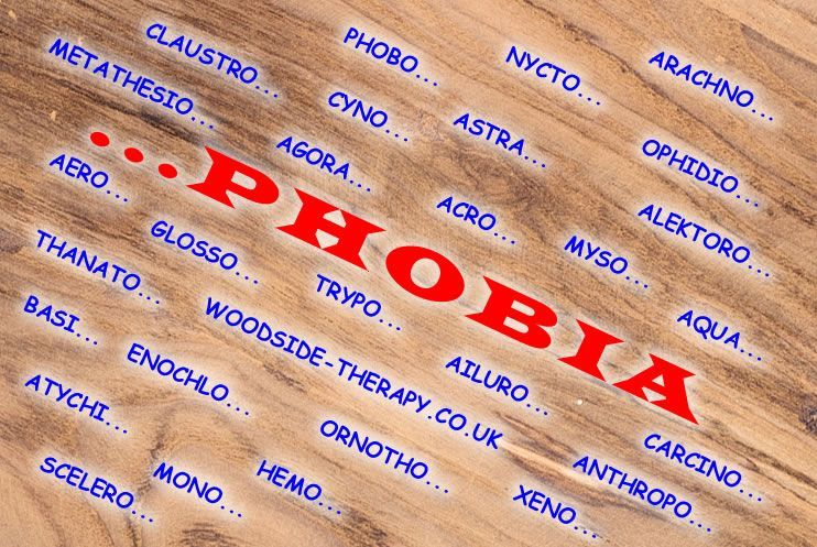 Many different Phobias that can be help by hypnotherapy and The Woodside Practice