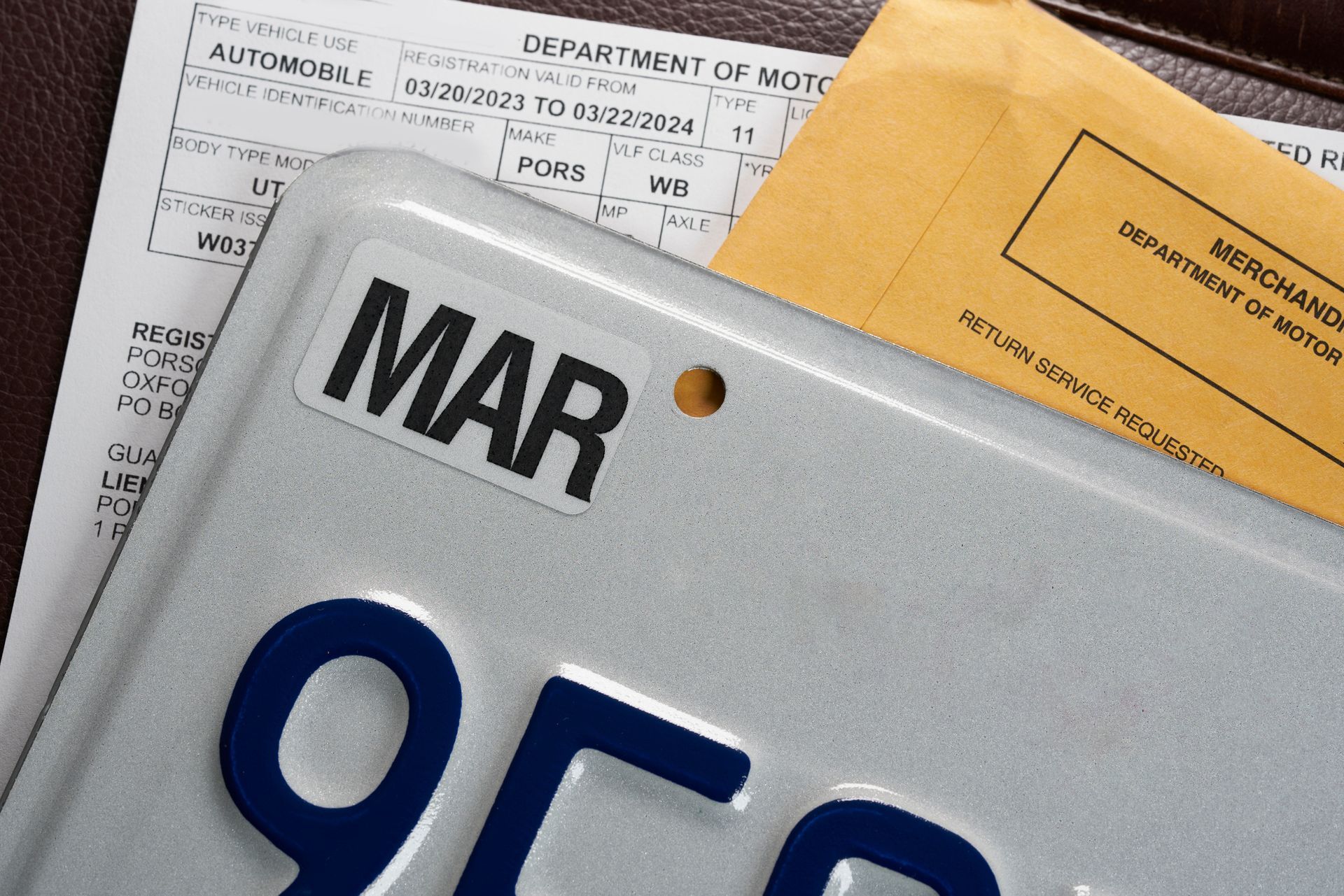 License plate with