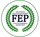 Green circular logo with laurel wreath and the letters “EEP” for Education Empowerment Program