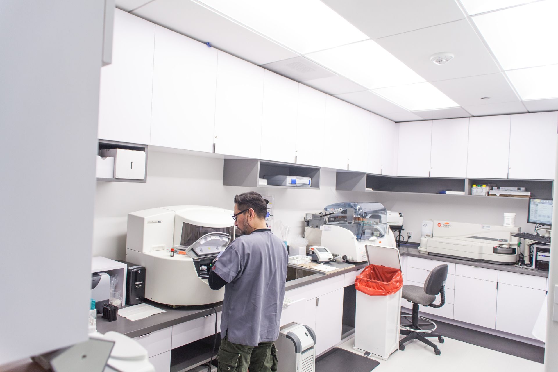 Attune Health lab technician working in lab
