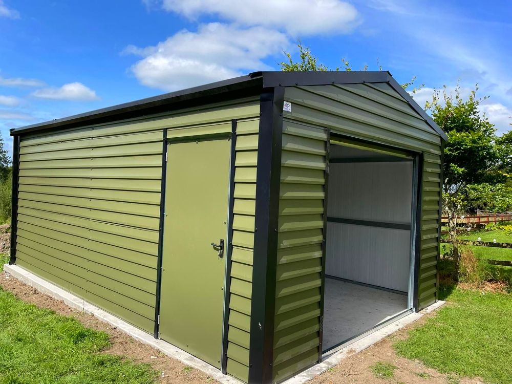 Steel garden building supplied and installed by ColourTrend Sheds