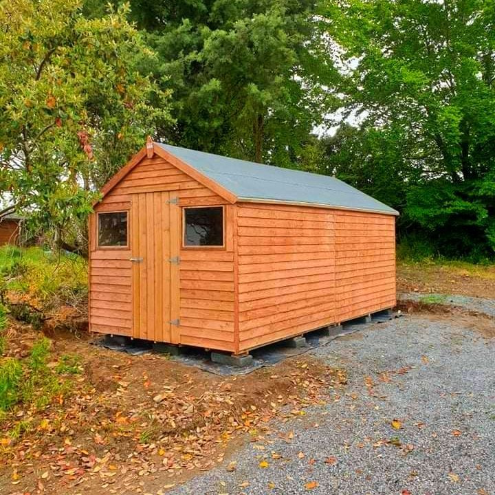 Rustic storage shed in a natural setting
