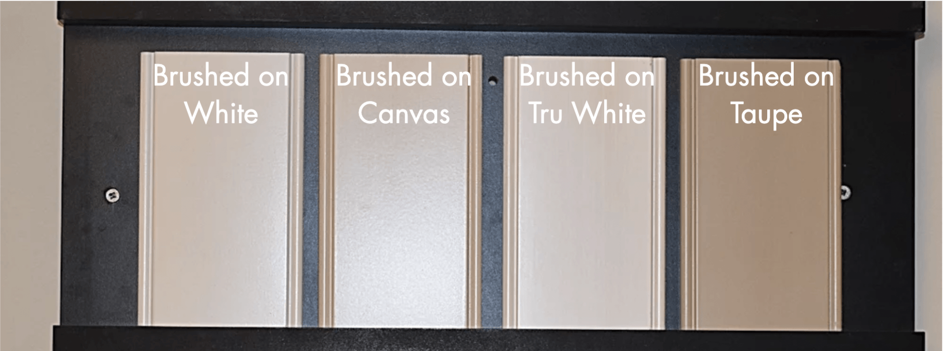 Brushed on white brushed on caribou brushed on to white brushed on taupe
