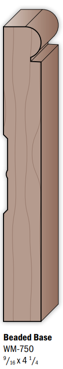 A drawing of a wooden beam with the words detached base written below it