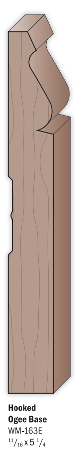 A drawing of a piece of wood with a hole in it.