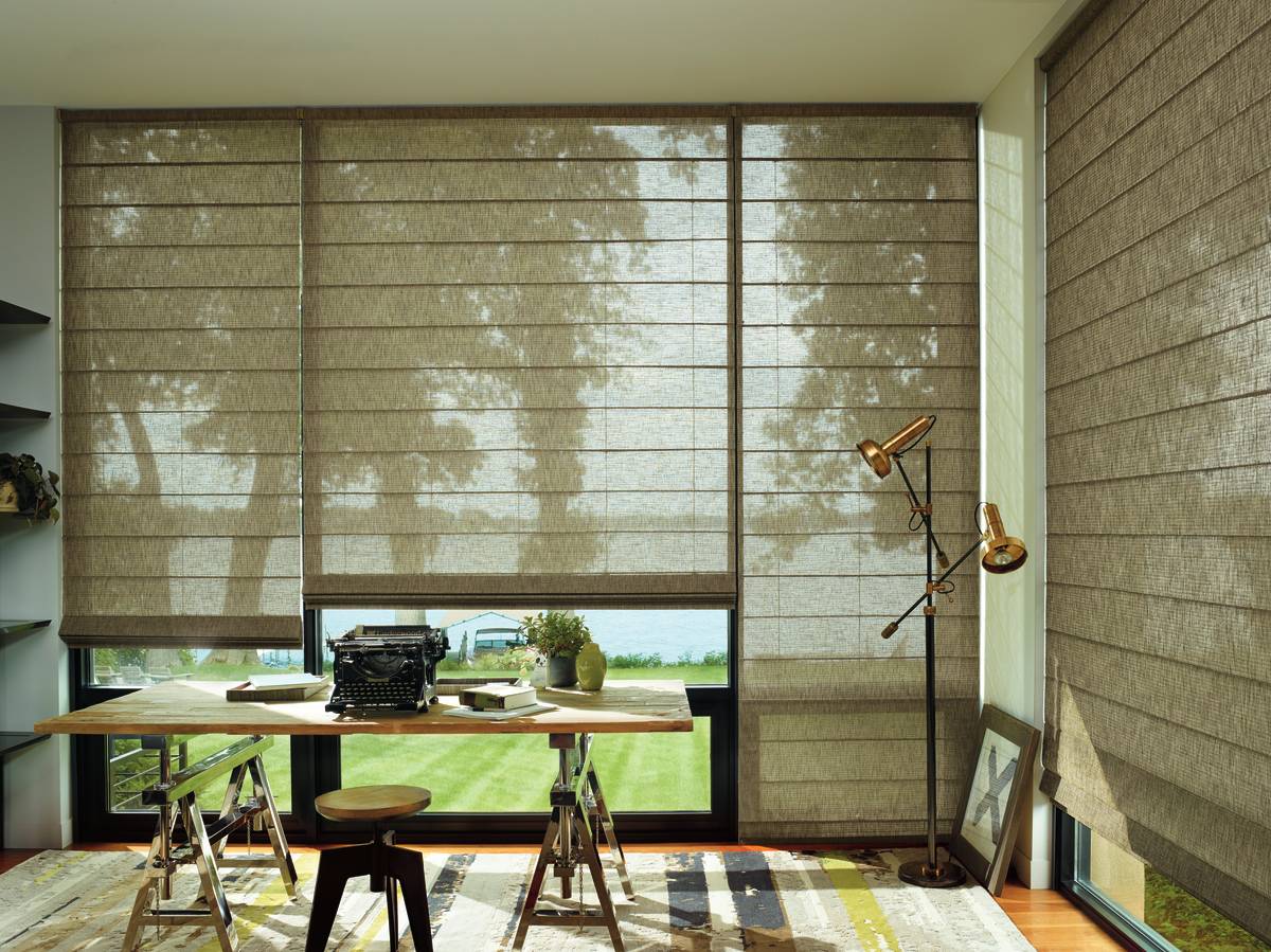 ProvenanceⓇ Woven Woods near Sarasota, Florida (FL) Roman Shades and DuetteⓇ Honeycomb Shades from Hunter Douglas