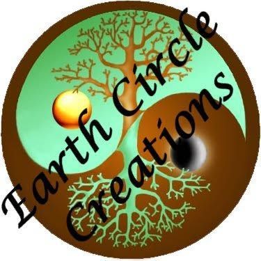 Earth Circle Creations logo with a tree, sun, moon, and roots in a circular brown-and-green design