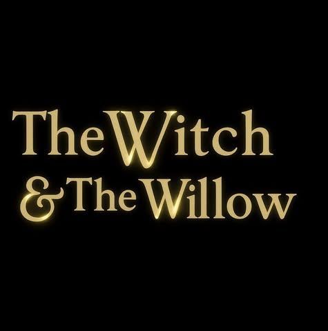 Gold title text reading “The Witch & The Willow” on a black background