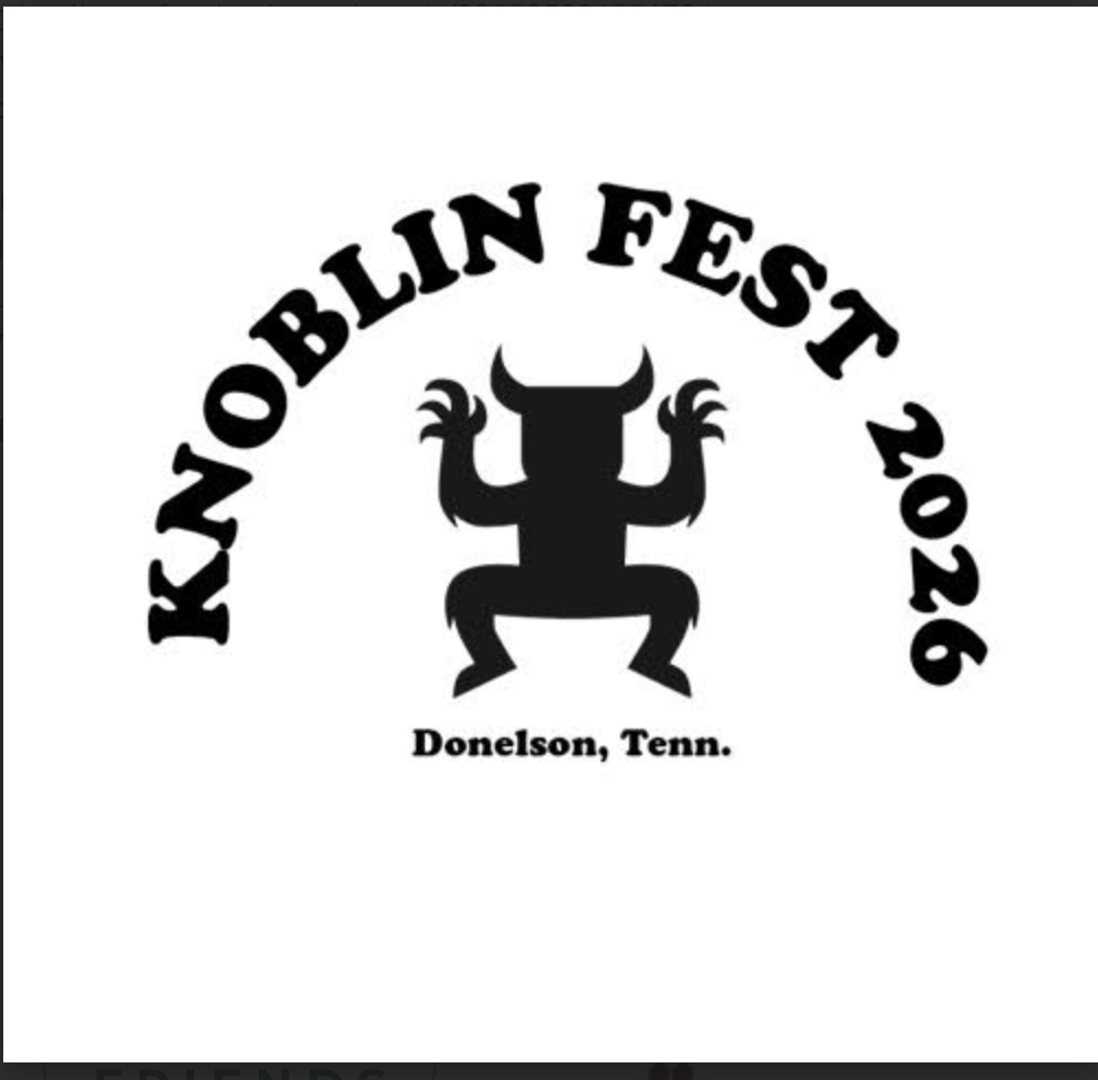 Knoblin Fest 2026 logo with black dancing figure and Donelson, Tenn. text