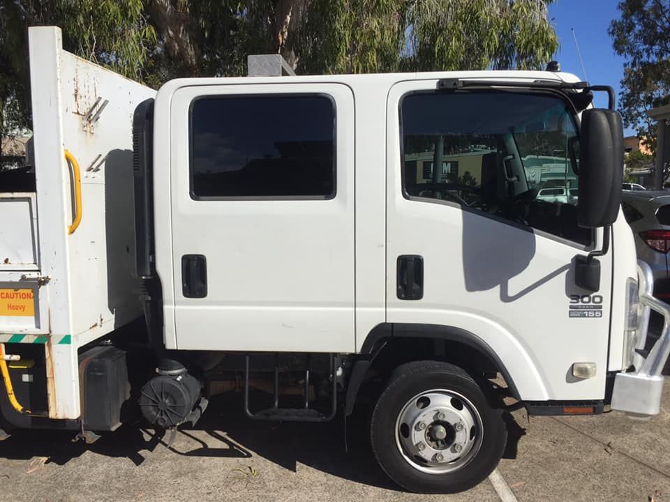 Comfy Tinted Work Truck Cabin — Window Tinting in Noosaville QLD