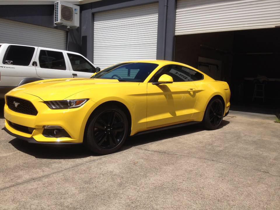 Yellow car — Window Tinting in Noosaville QLD