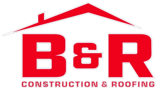 Red logo for B&R Construction & Roofing featuring the letters B&R under a house outline.