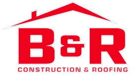 Red logo for B&R Construction & Roofing featuring the letters B&R under a house outline.