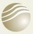 A white ball with three lines on it is on a white background.