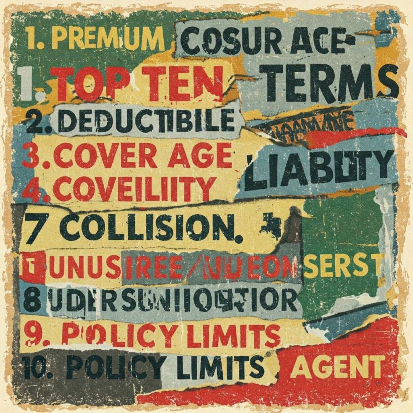 A brick wall with the words premium deductible coverage on it