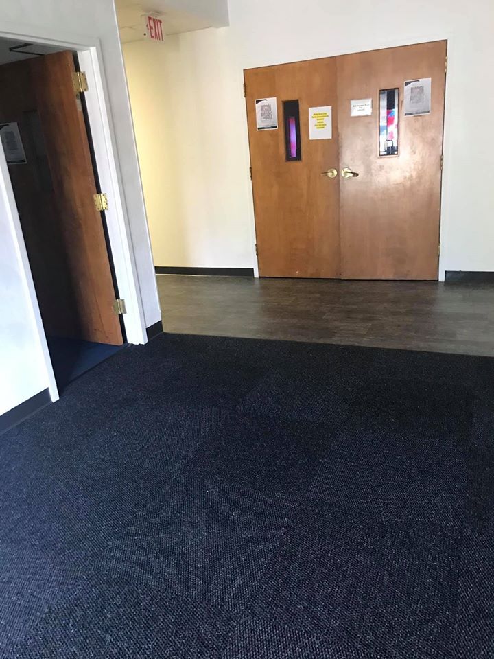 Dark Blue Carpeted floor