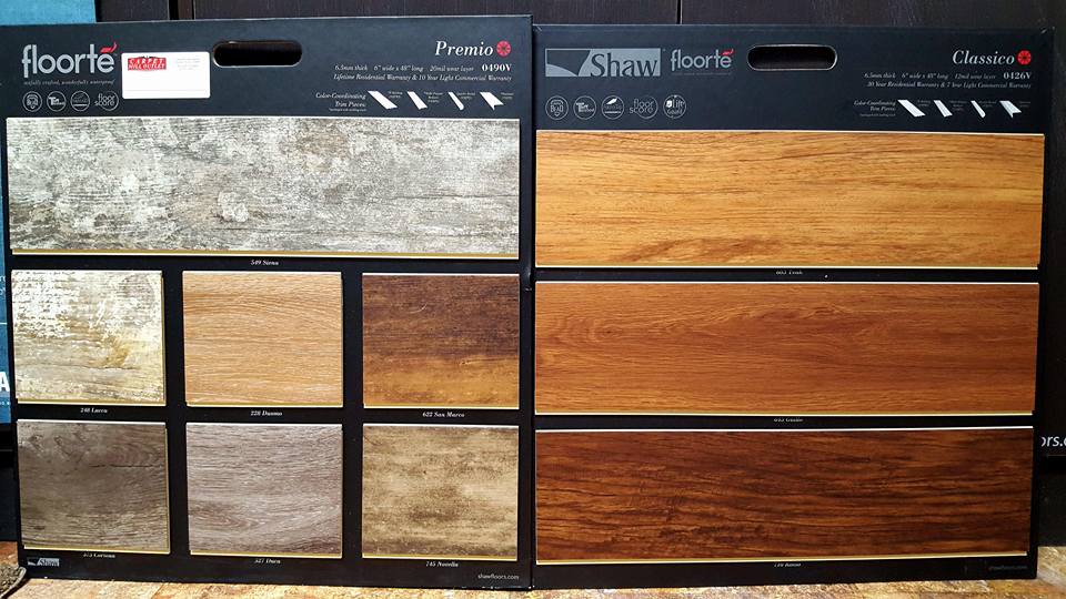 Vinyl Plank Flooring Samples