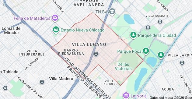 Mapa del centro de Buenos Aires que muestra barrios, calles y zonas verdes.