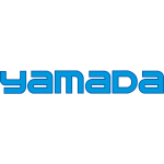 Un logotipo de Yamada azul sobre un fondo blanco.