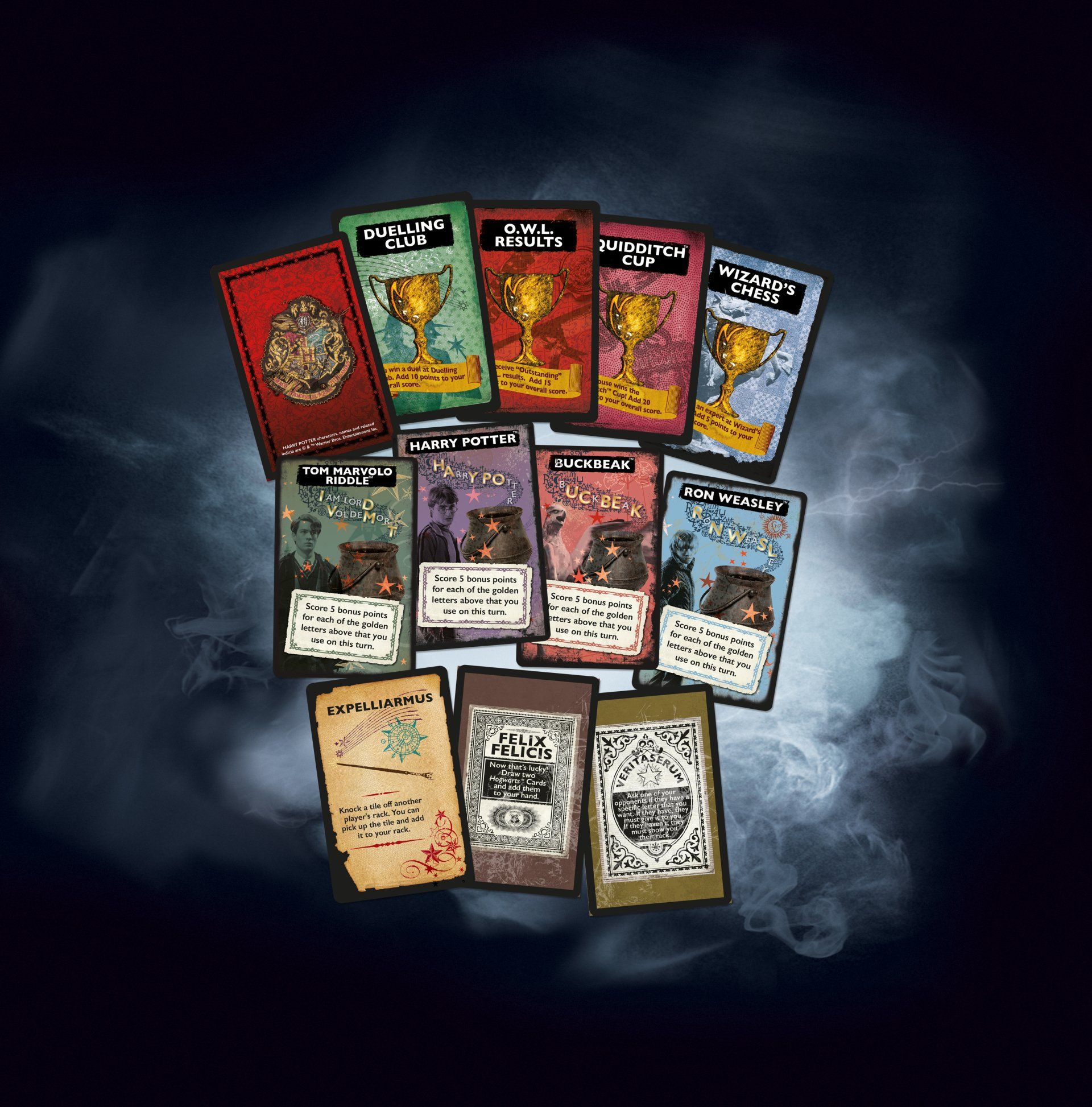 Harry Potter scrabble game card designs