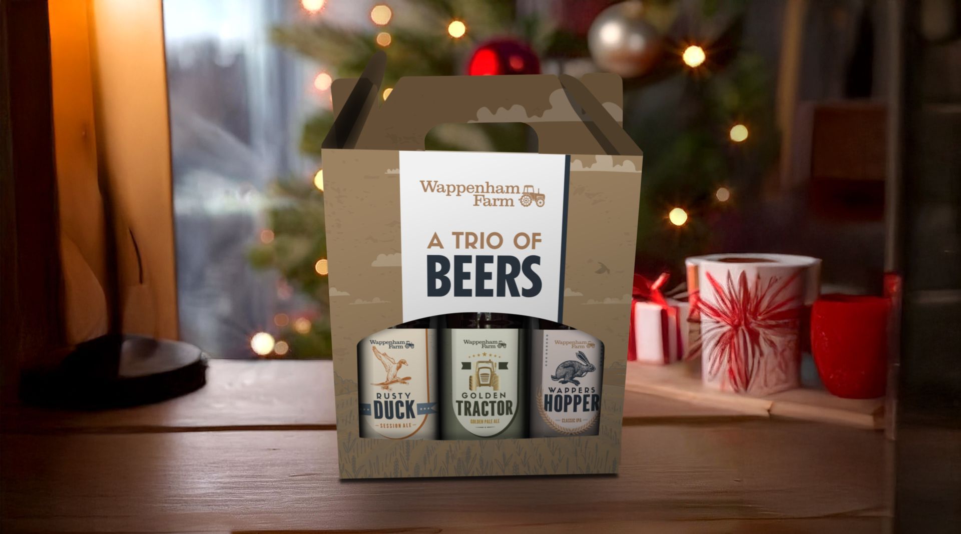 Beer carry case packaging for Wappenham Farm